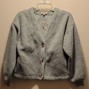 Cozy Green Madewell Button-Up Cardigan